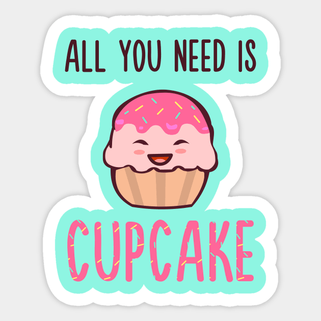 Cupcake is LIFE Sticker by AnishaCreations